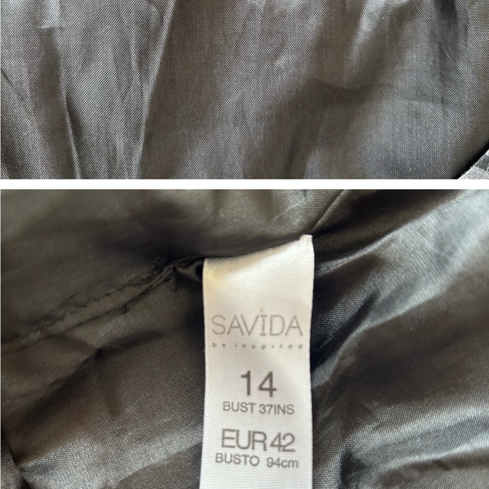 Savida Leopard Print Shift Dress-Accordion Crepe Tie@Neck-detail-Pockets-Sz 14 🩶 - Picture 7 of 9